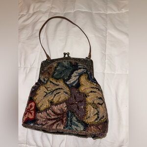 Floral Beaded Women's Hand Bag